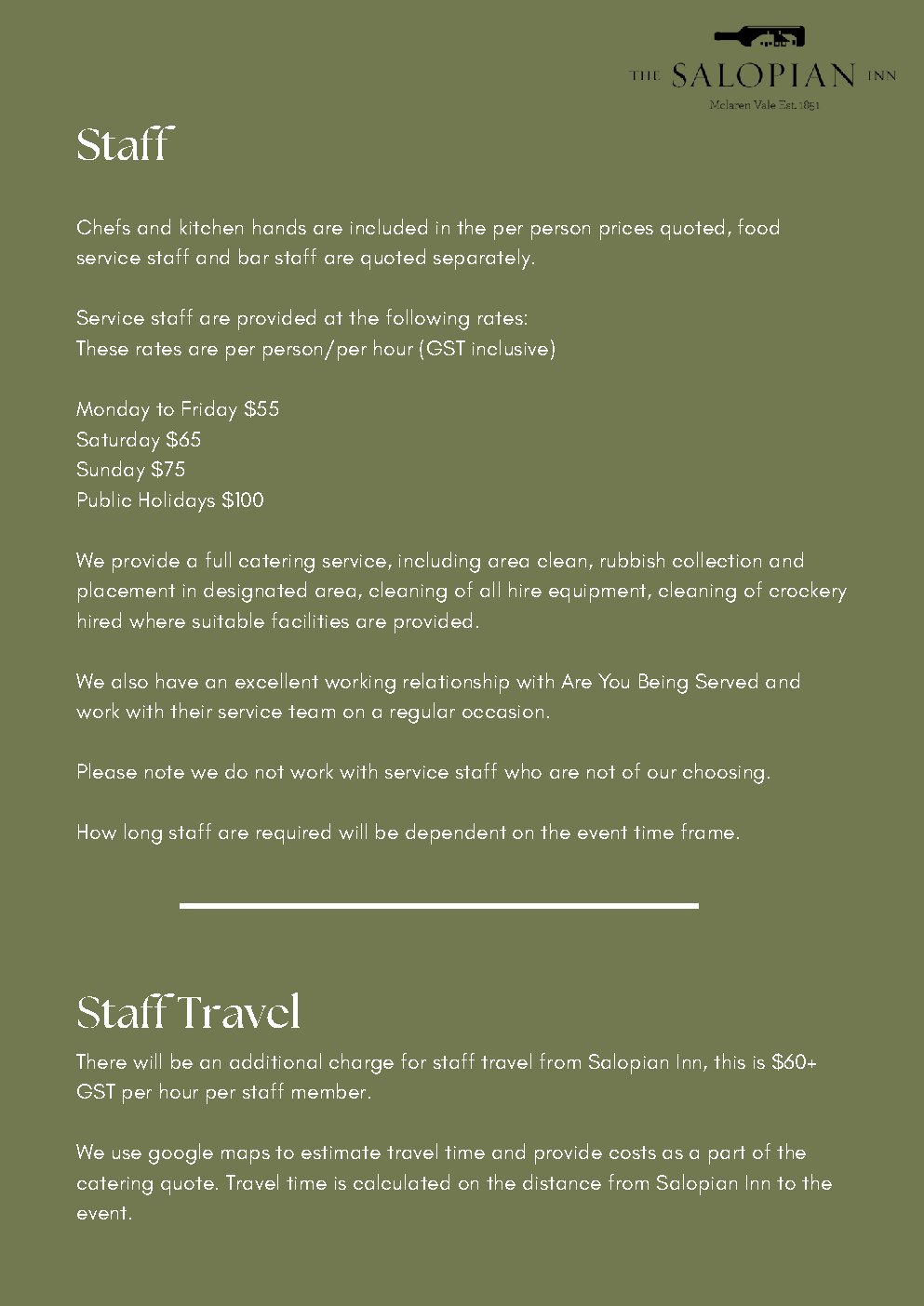 Outside Catering & Events Information Pack — page 4 of 22