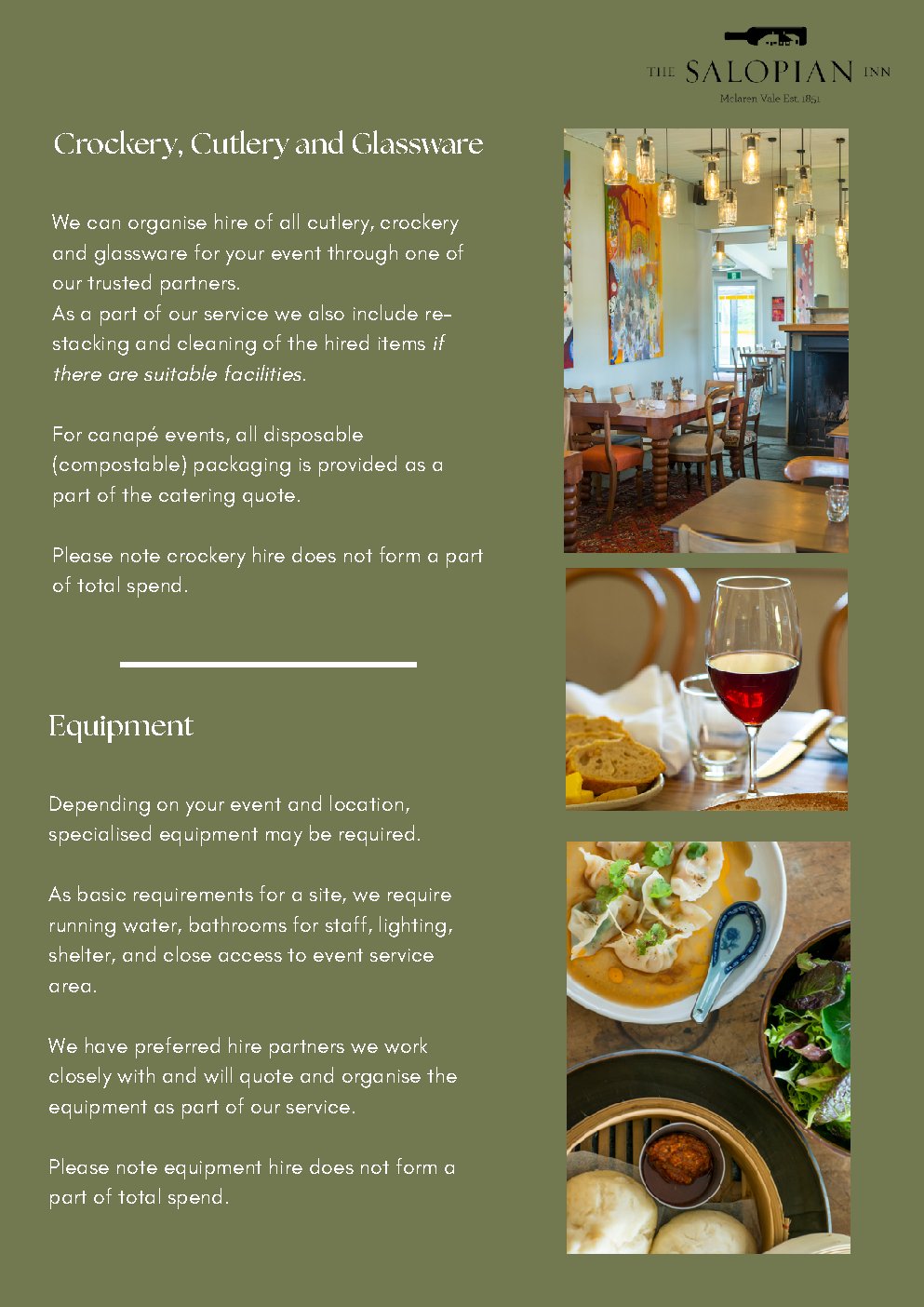 Outside Catering & Events Information Pack — page 5 of 22