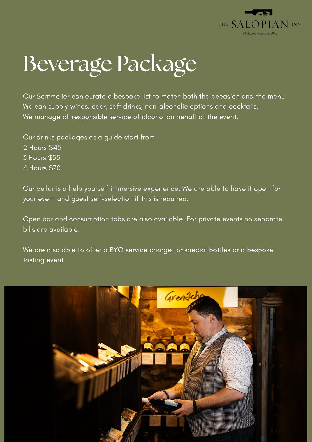 Exclusive Use & Restaurant Hire Information Pack — page 4 of 15